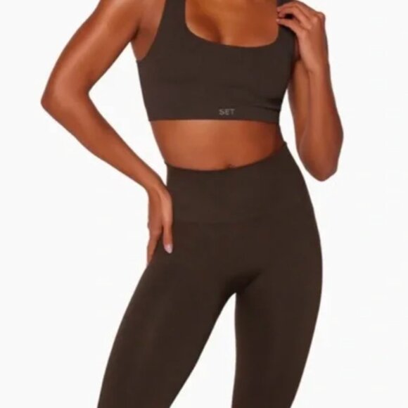 SET Active Sculptflex Box Cut Bra in Espresso Brown - Picture 4 of 5